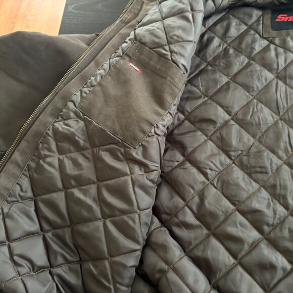 Mens Snap On Tools Brown Insulated Hooded Canvas Jacket Size Medium 123408 - Picture 7 of 11